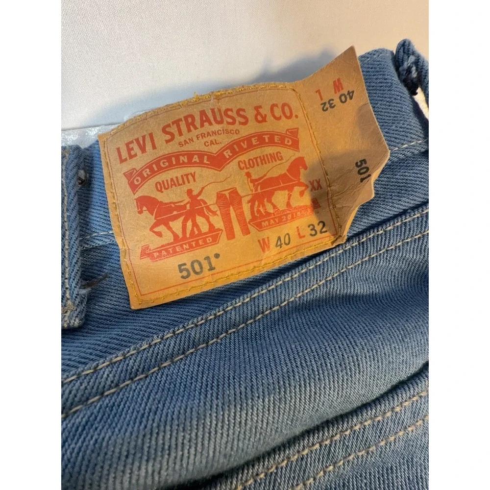 Levi's 501 Jeans Men's 38x30 Blue Straight Leg Button Fly Made in Mexico